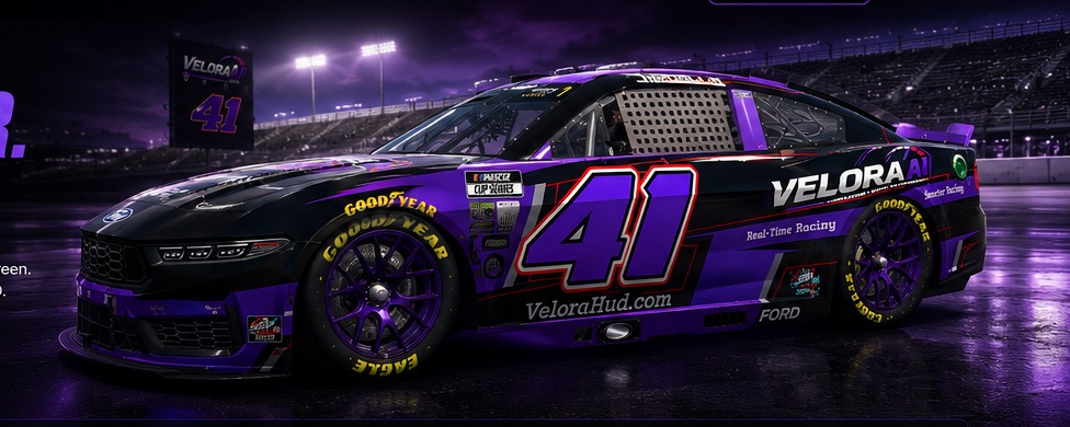 Velora AI number 41 race car on track